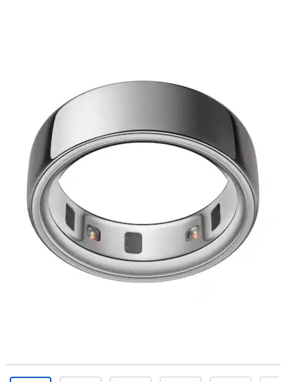 Oura Silver Smart Ring - Polished Health Tracker